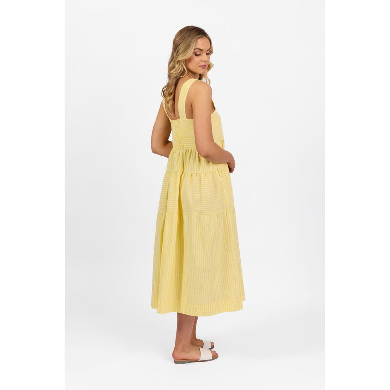 Vassalli Sleeveless Tiered Dress With Wide Straps image number 2